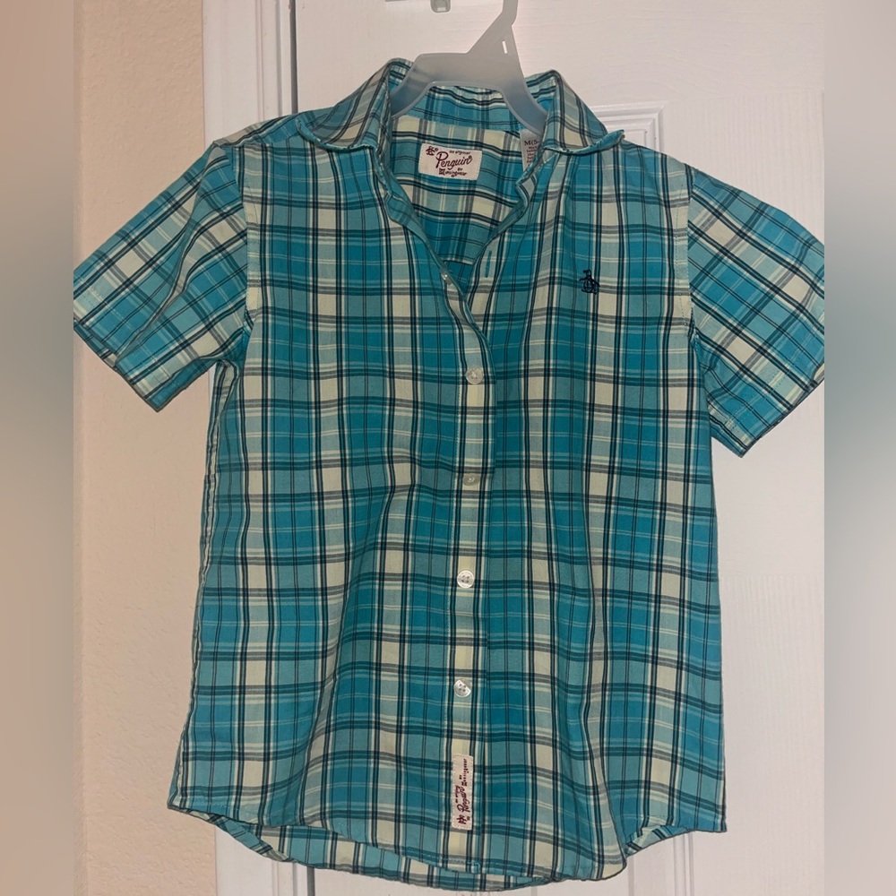 Penguin boys shirt, size M (5-6)
